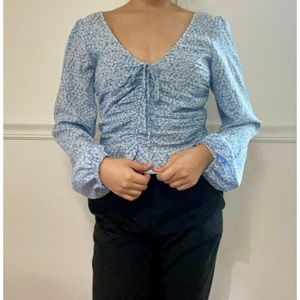 Baby Blue Floral Long Sleeve